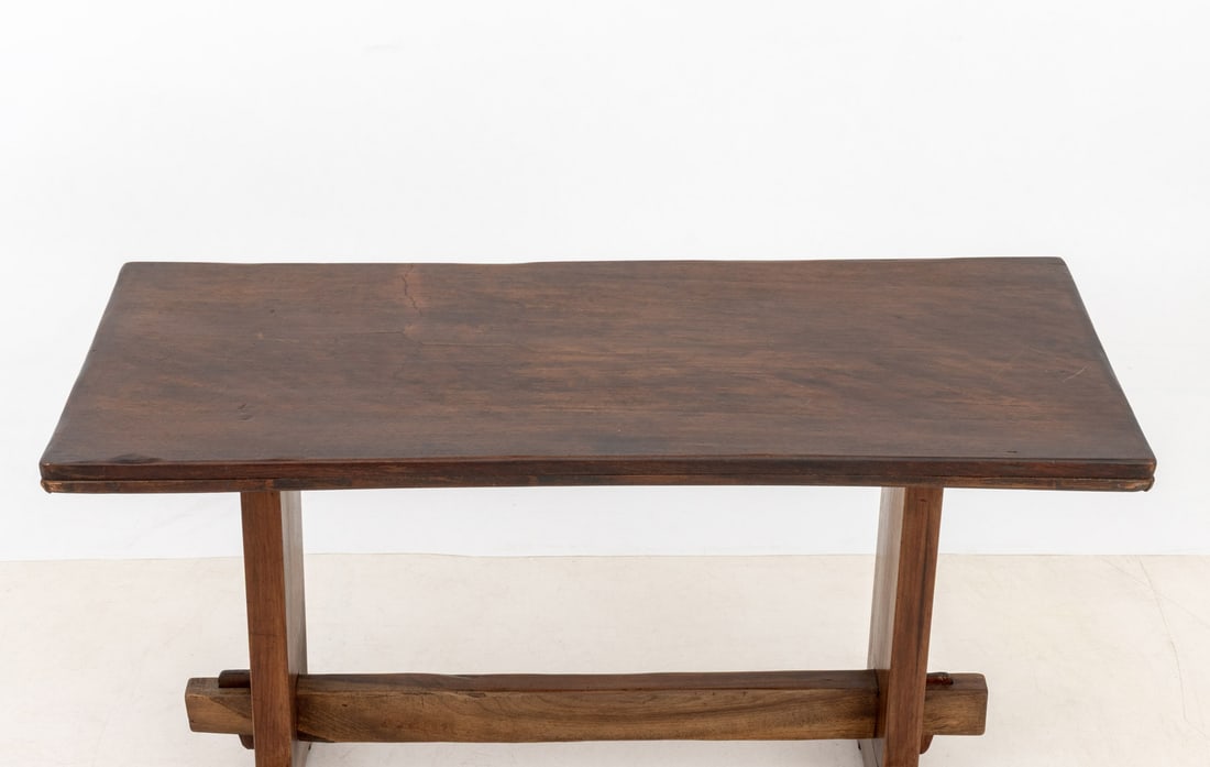 Baroque Style Walnut Trestle Table, 19th C. - 4