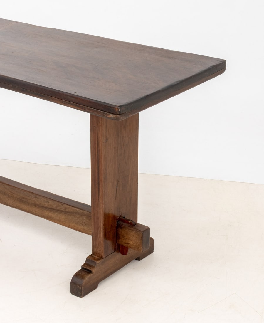 Baroque Style Walnut Trestle Table, 19th C. - 5