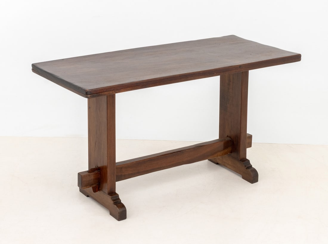 Baroque Style Walnut Trestle Table, 19th C. - 8