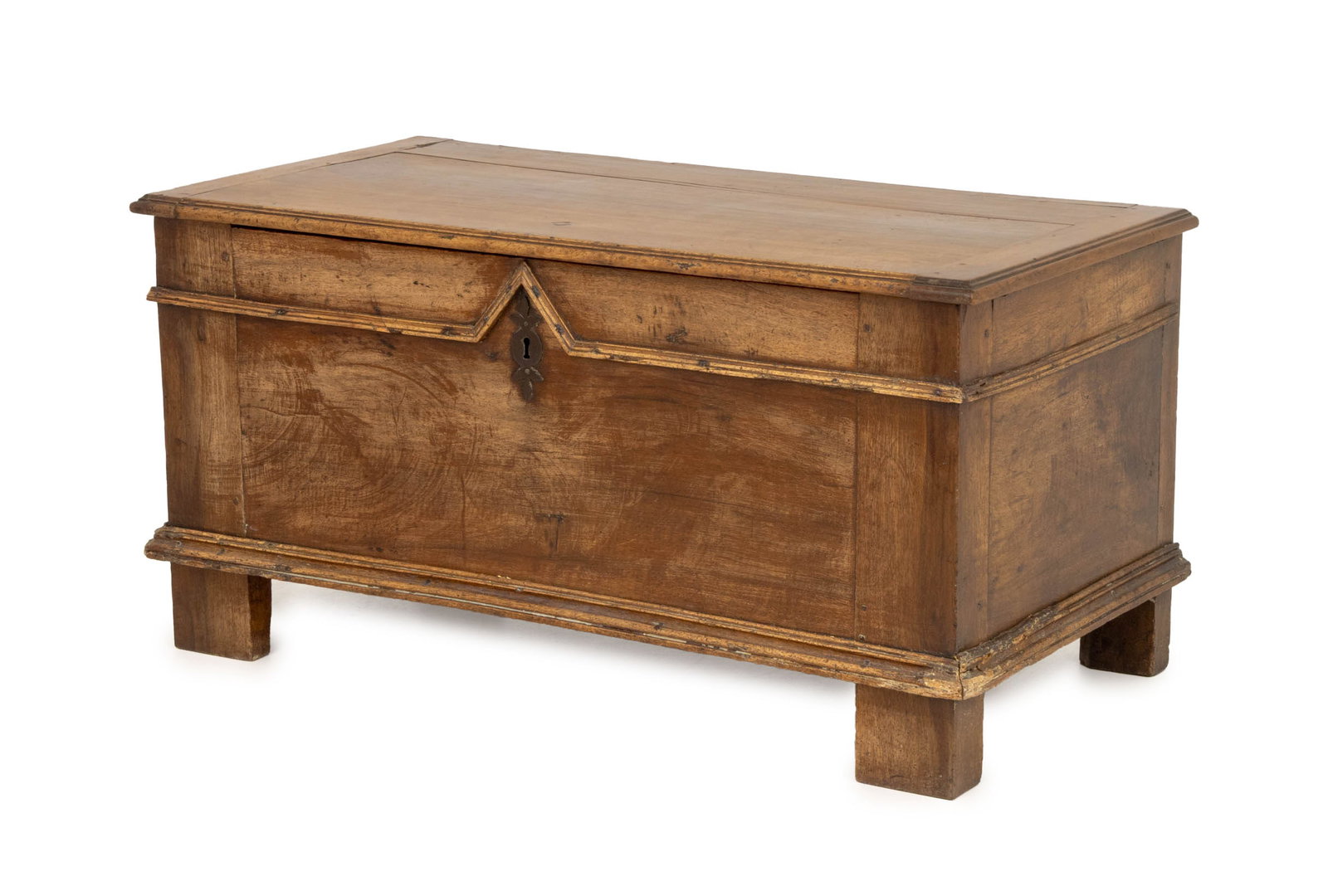 Continental Walnut Coffer, 18th C.: Continental Walnut Coffer, 18th century, with iron hardware. 26.75" H x 52" W x 27" D. Provenance: From a 45 East 62nd Street Collection. Keywords: Antique Furniture, European Furniture, Blanket Chest