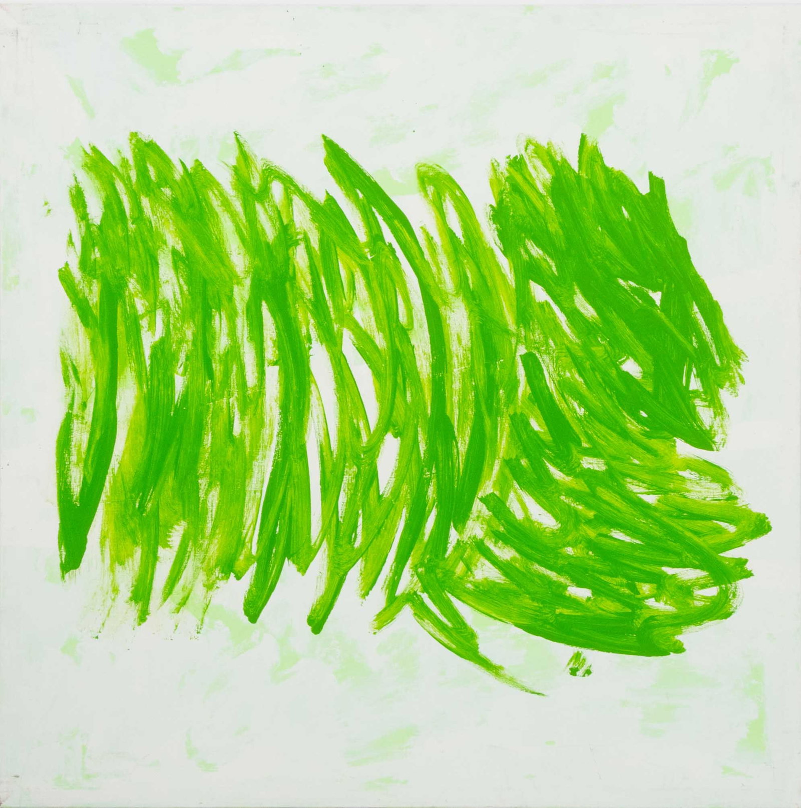 Roni Nicholson "Green" Acrylic on Canvas, 2015: Roni Nicholson (American, XX-XXI), "Green", Acrylic on Canvas, 2015, signed, titled, and dated verso, unframed. 54" H x 54" W x 1.5" D. Provenance: A New York City Collection. Keywords: Paintings, Wor