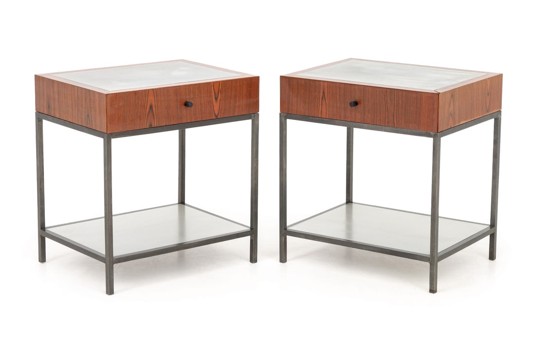 George Nelson Style Side Tables, Pair (1 of 8)