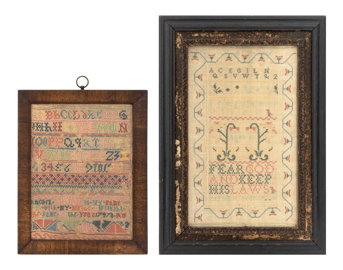 American School Alphabet Samplers, 18th C., 2 (1 of 13)