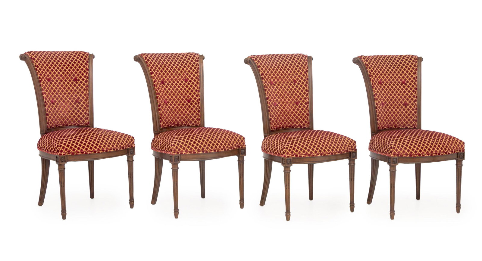 Louis XVI Style Upholstered Dining Chairs, 4 (1 of 9)