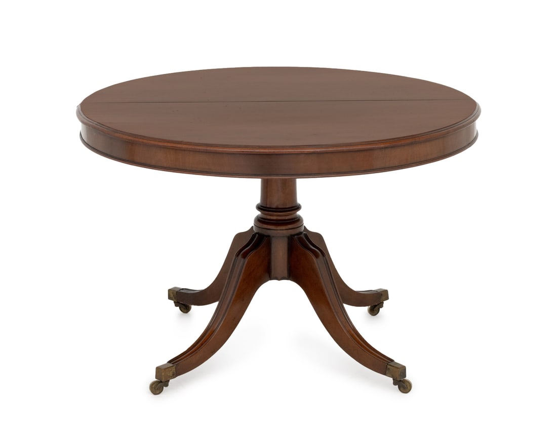 Regency Style Mahogany Pedestal Dining Table (1 of 6)