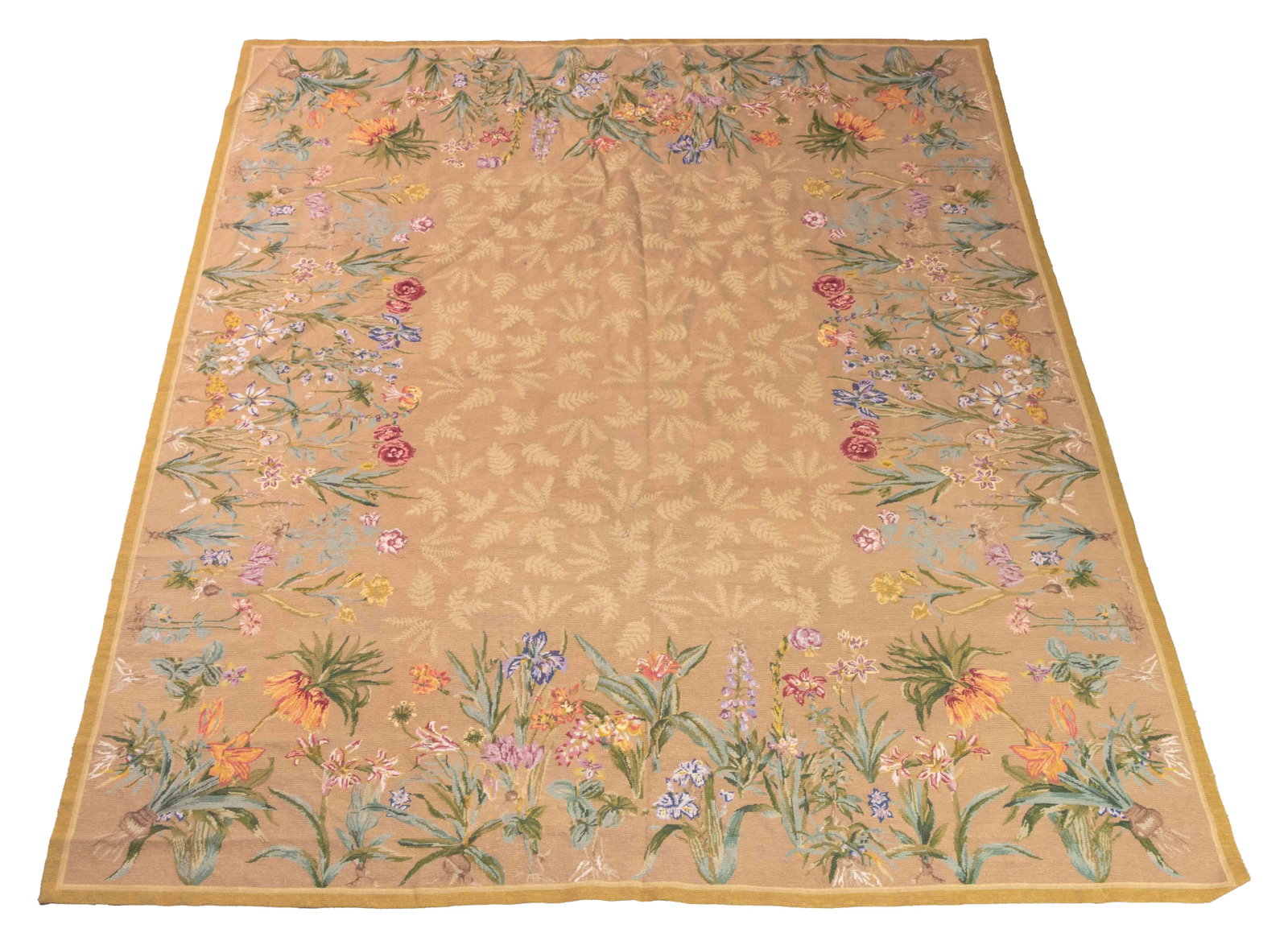 Floral Motif Needlework Carpet, 12' 1" x 7' 11" (1 of 8)