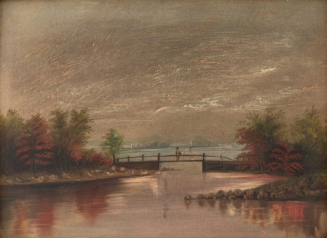 American School Autumn Landscape Oil, 1898 - 2
