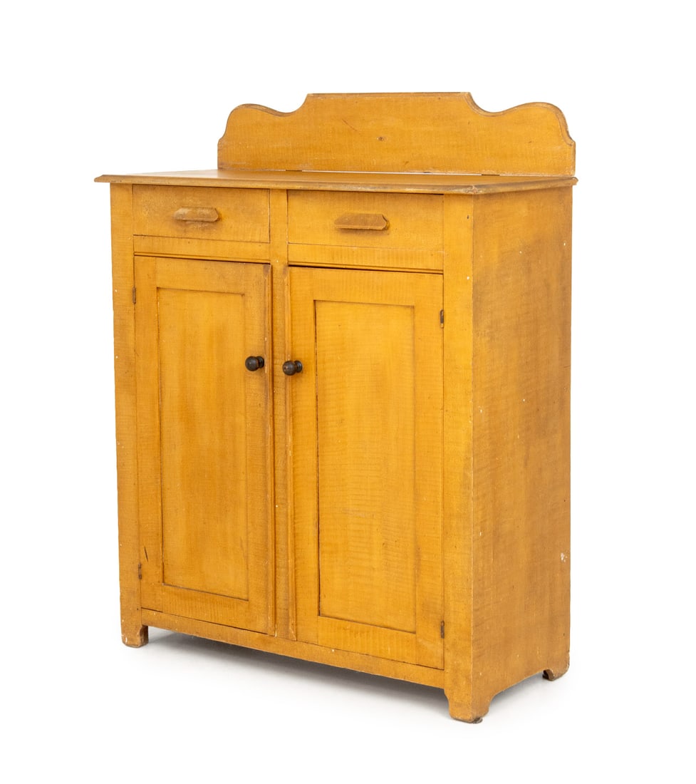 American Yellow Grain Painted Pine Cabinet (1 of 9)