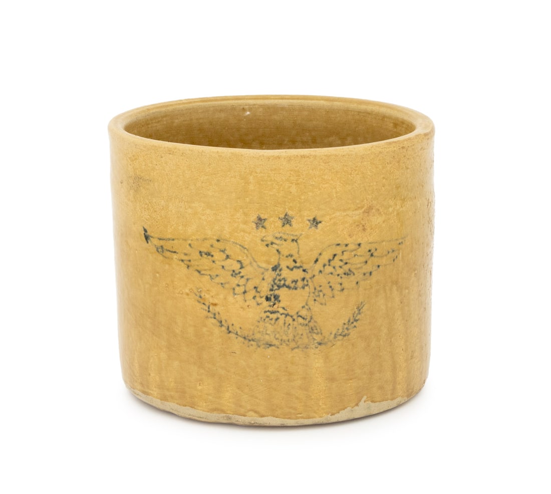 American Blue Eagle Glazed Stoneware Crock (1 of 5)