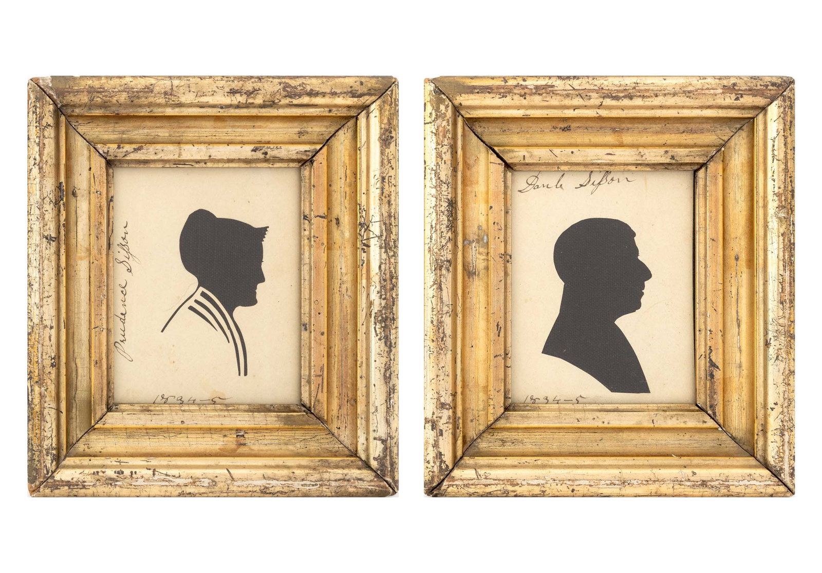 American "Mr. & Mrs. Sisson" Silhouettes, Pair (1 of 12)