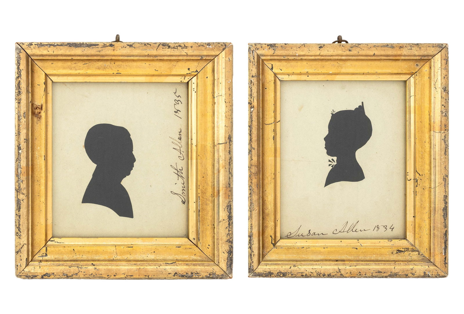 American "Mr. & Mrs. Allen" Silhouettes, Pair (1 of 12)