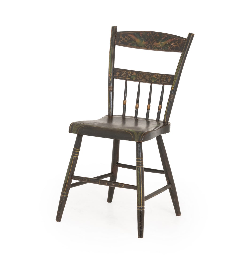 American Hitchcock Style Paint-Decorated Chair (1 of 8)