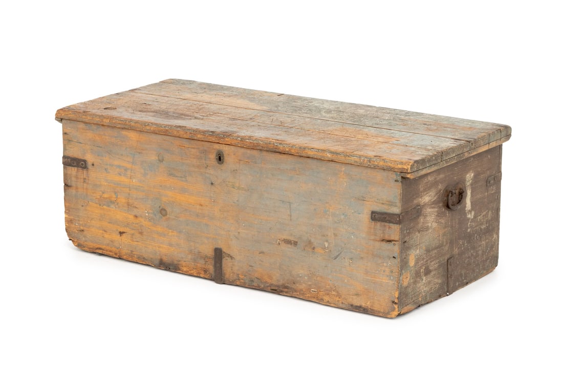 American Blue Painted Blanket Chest (1 of 8)