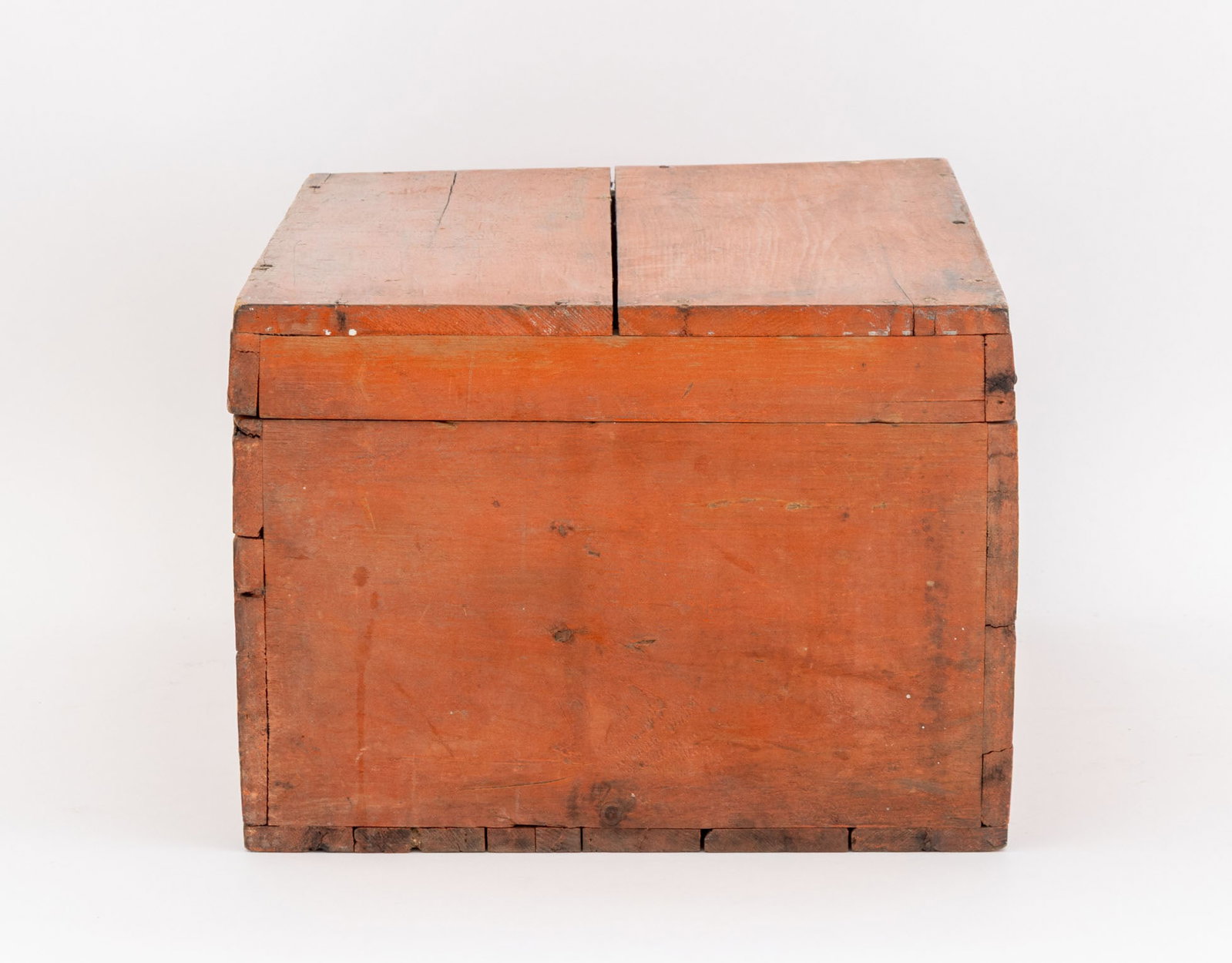 American Red Painted Pine Hinged Box - 8