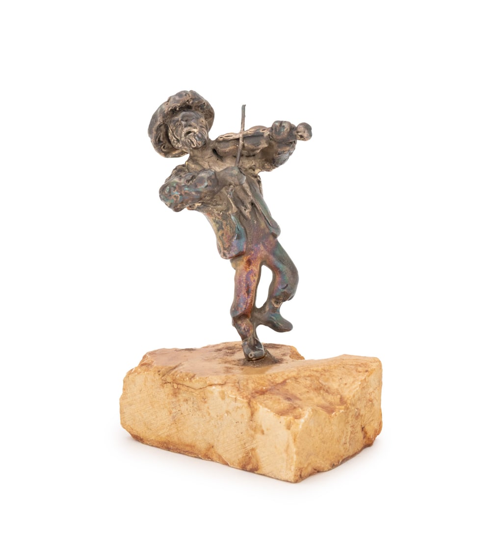 Judaica Fiddler Figure Sterling Silver Sculpture (1 of 9)