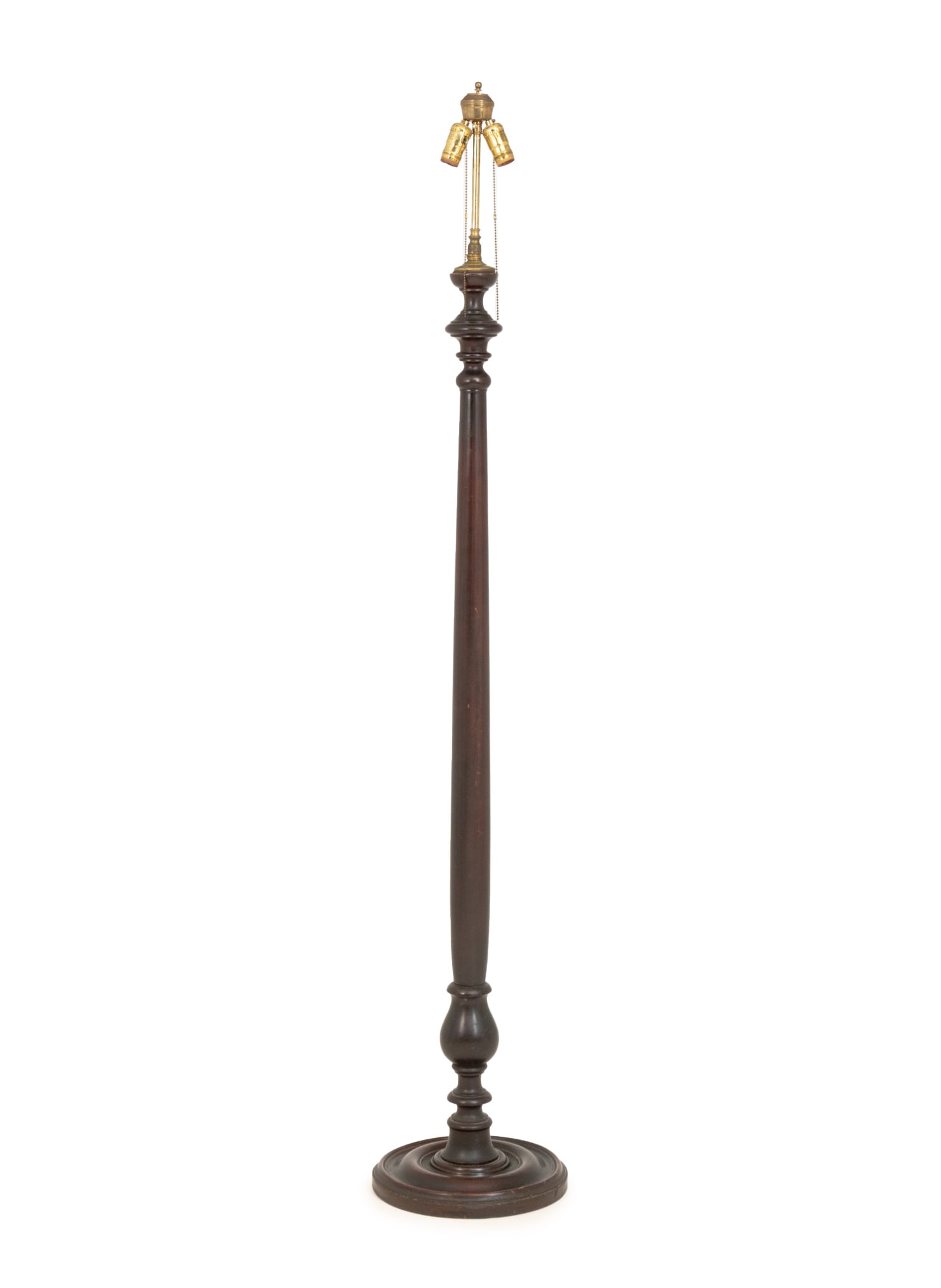 American Classical Style Turned Wood Floor Lamp (1 of 6)