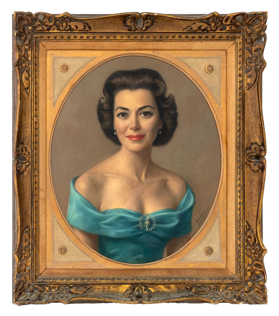 Michael Honigsberg Portrait of Lady Oil on Canvas (1 of 7)