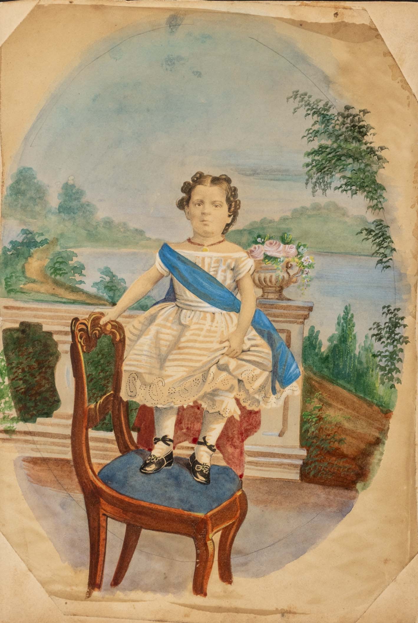 Continental Portrait of a Prince Gouache, 19th C. (1 of 7)