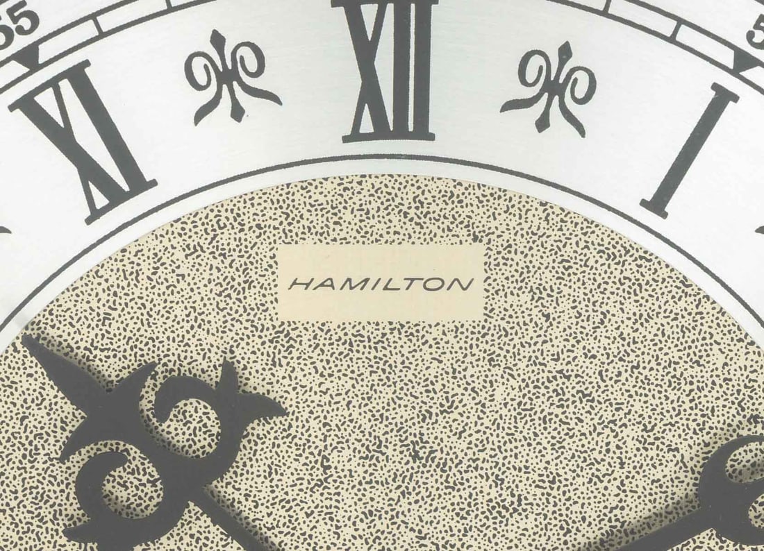 Hamilton Brass Mounted Walnut Mantel Clock - 4