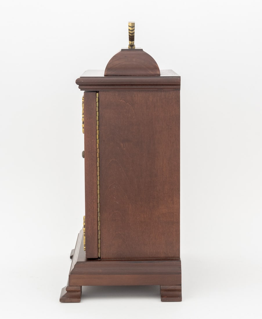 Hamilton Brass Mounted Walnut Mantel Clock - 9