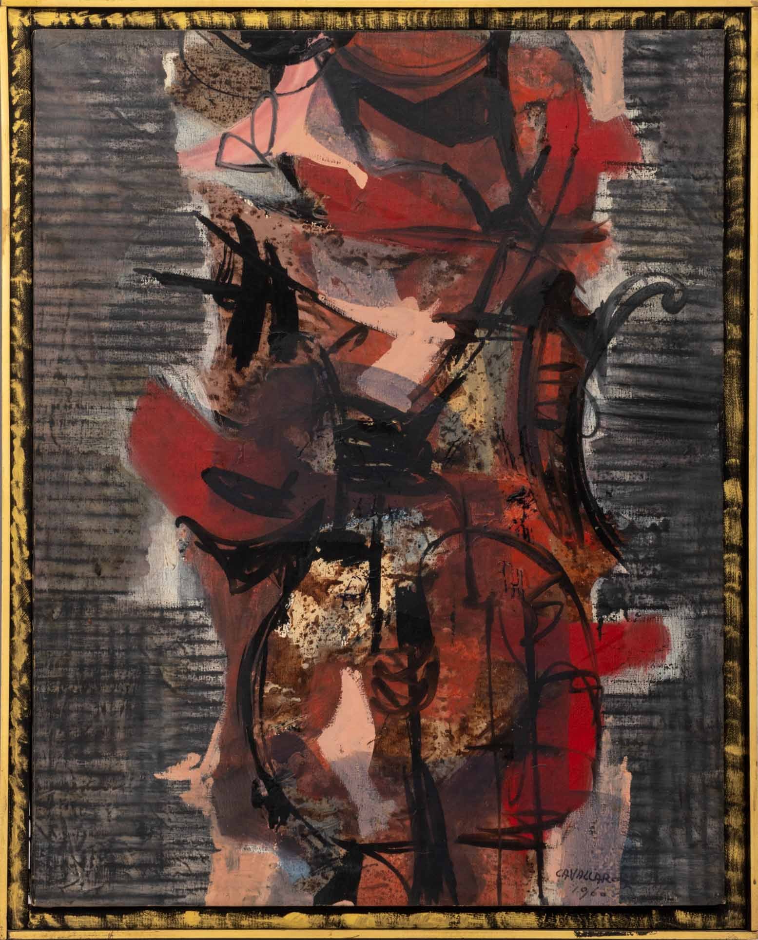 Vincent Cavallaro Abstraction Oil on Canvas, 1960 (1 of 10)