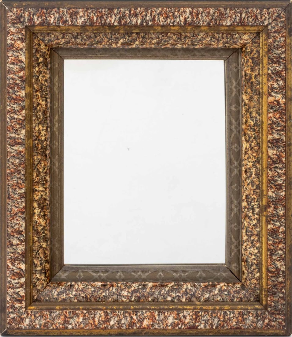 Victorian Sponge Painted & Giltwood Framed Mirror (1 of 6)