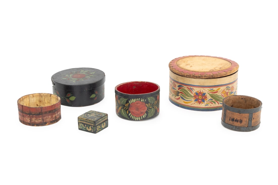 Pennsylvania Dutch Polychromed Wood Boxes, 6 (1 of 14)