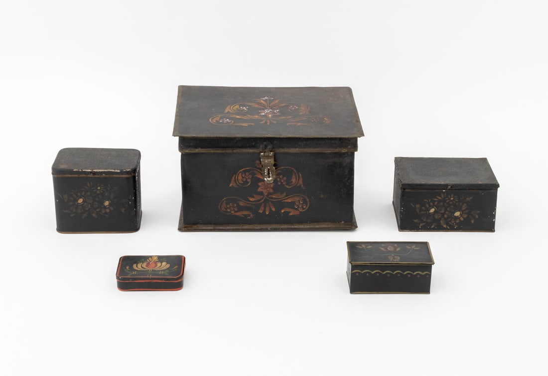 American Painted Toleware Boxes, 19th C., 5 - 2