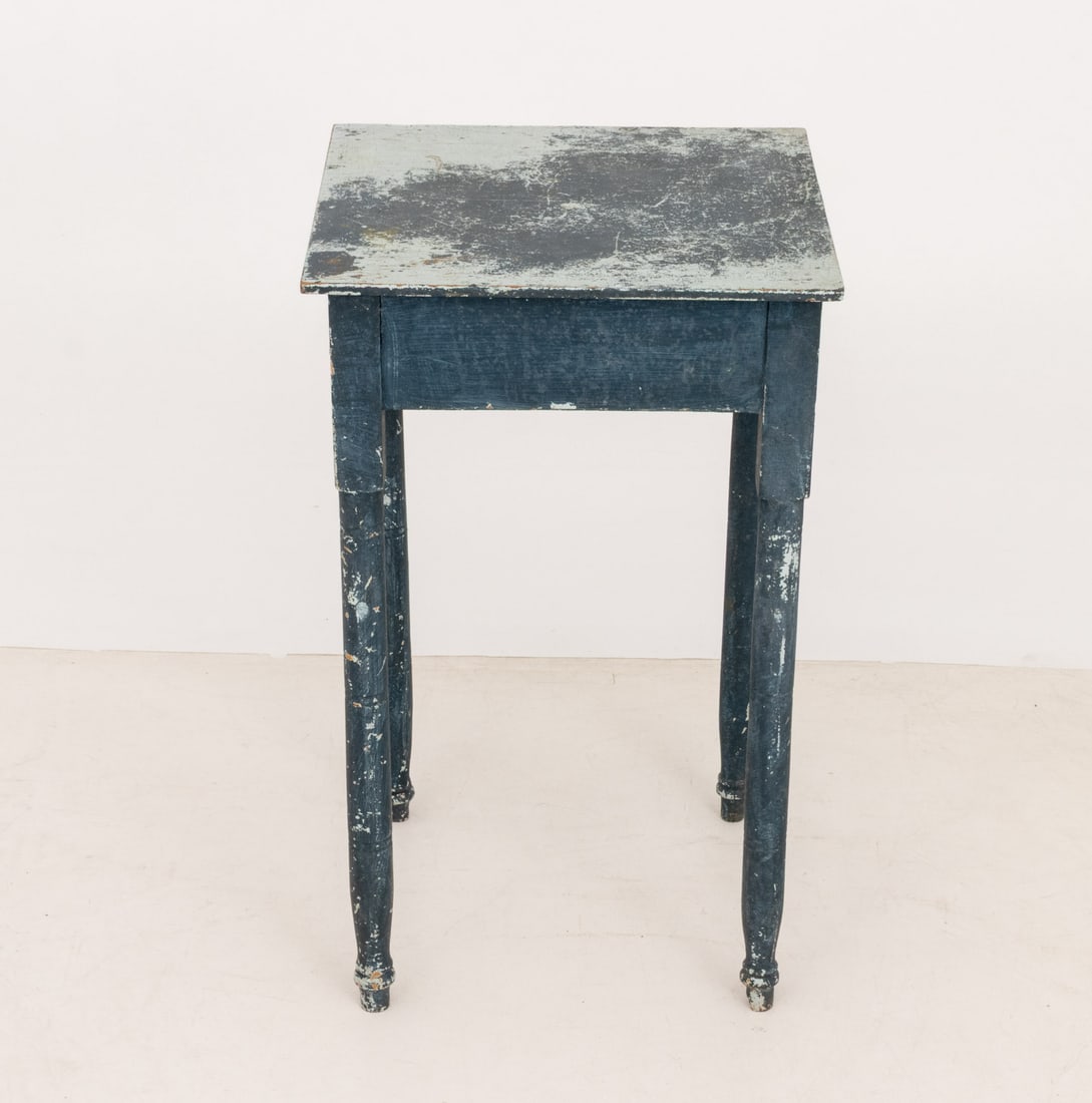 American Blue Painted Side Table - 7