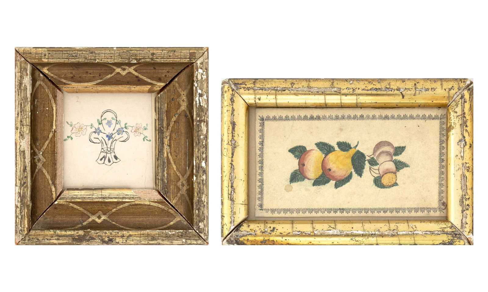 American Naive Still Life Scene Watercolor, 2 (1 of 12)
