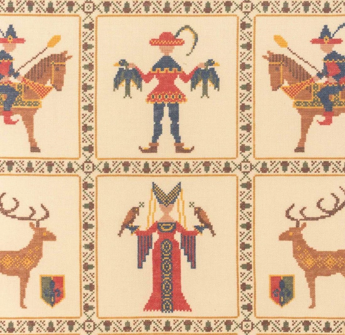 Medieval Revival Needlework Tapestry - 4