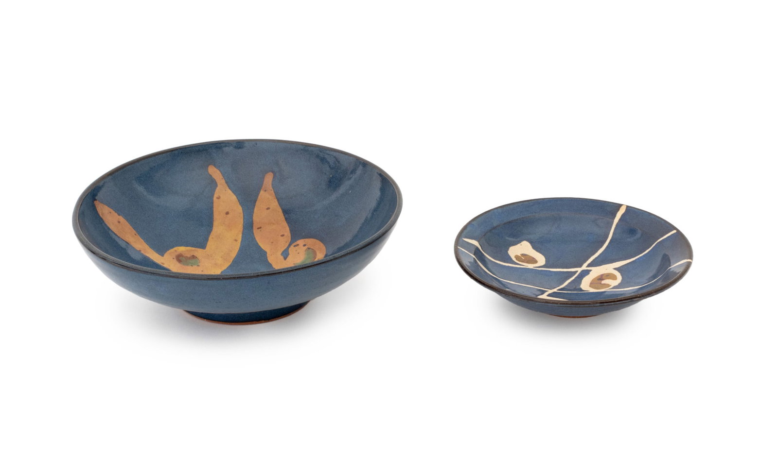 American Blue Glazed Art Pottery Bowls, 2 (1 of 12)