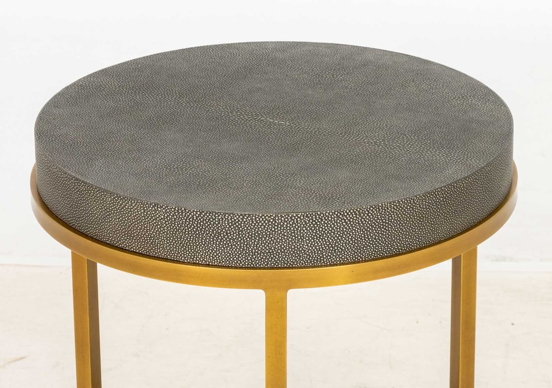 Restoration Hardware Faux Shagreen Side Table - 3