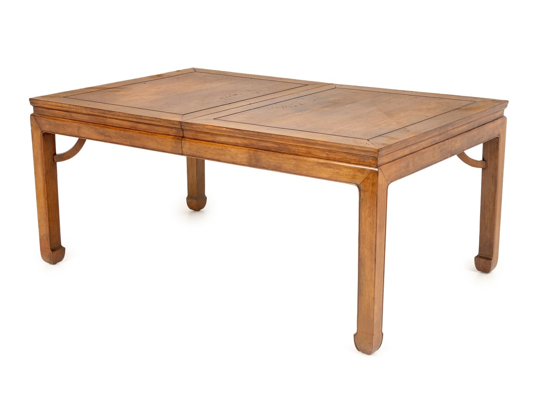 Chinese Elm Wood Extending Dining Table (1 of 10)