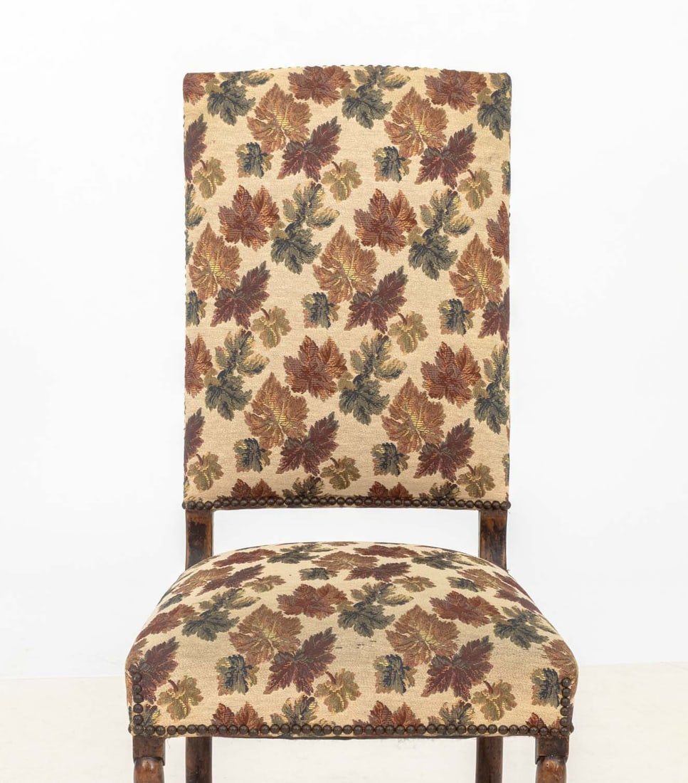 Renaissance Style Upholstered Chairs, Pair - 5