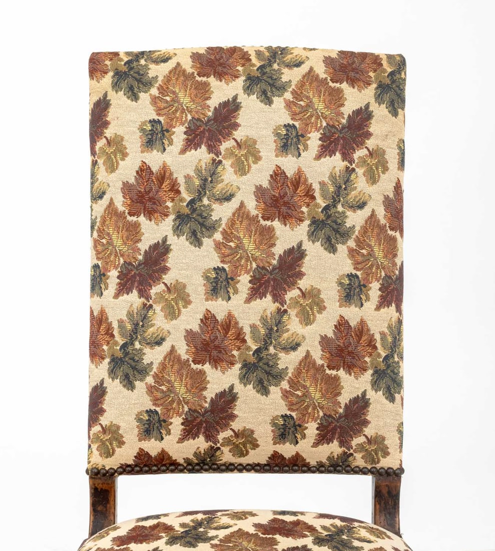 Renaissance Style Upholstered Chairs, Pair - 6