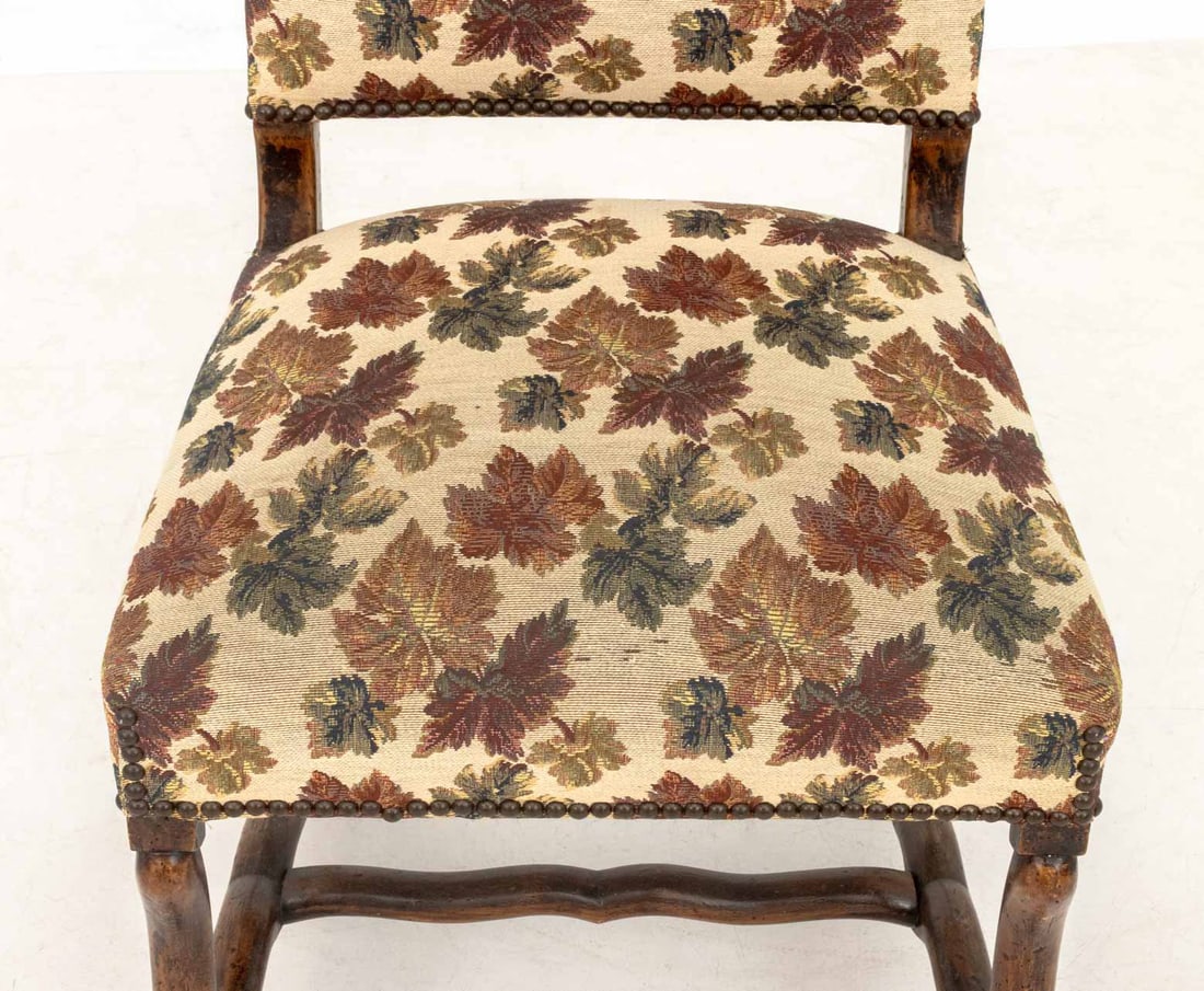 Renaissance Style Upholstered Chairs, Pair - 7