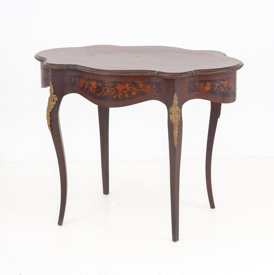 Louis XV Style Marquetry Kingwood Table, 19th C. - 2