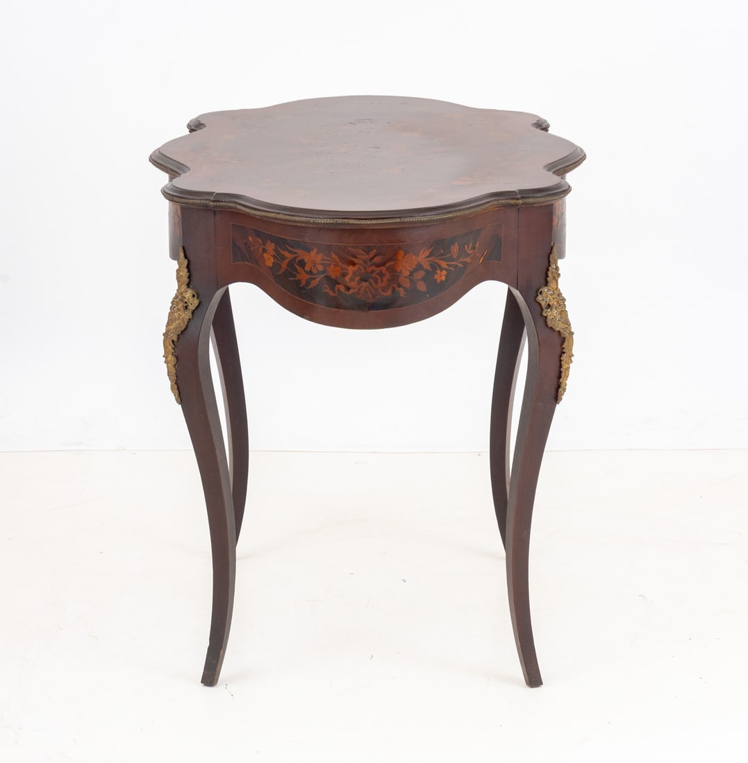 Louis XV Style Marquetry Kingwood Table, 19th C. - 7