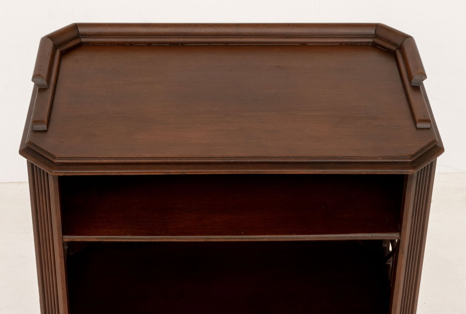 Chippendale Style Walnut Side Table Bookcase - 4