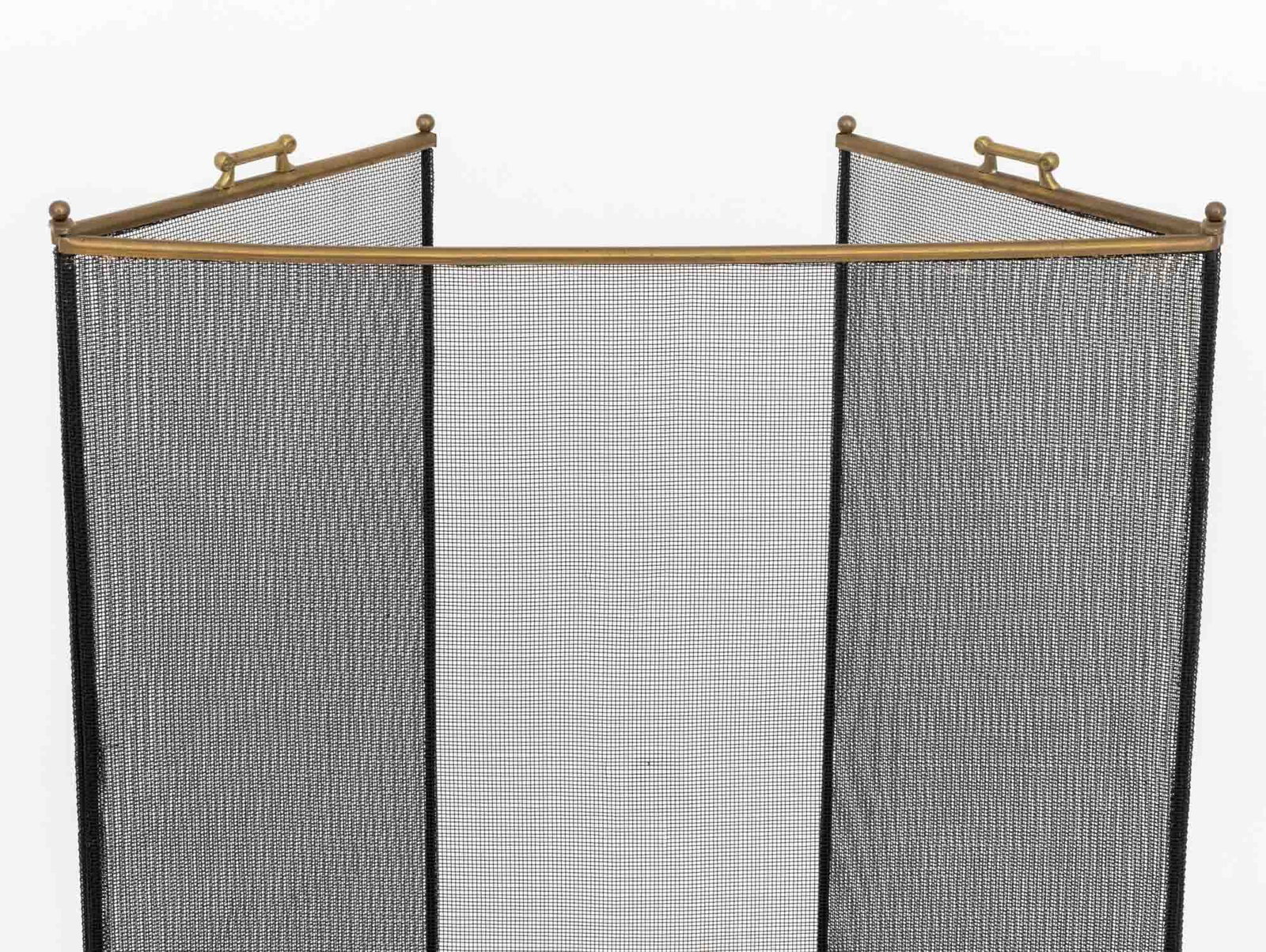 Brass Three-Panel Folding Firescreen - 4