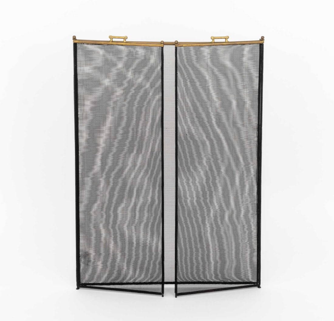 Brass Three-Panel Folding Firescreen - 6