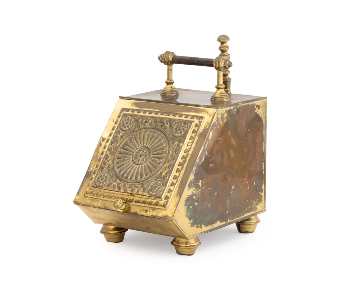 Victorian Brass Coal Scuttle, 19th C. (1 of 8)