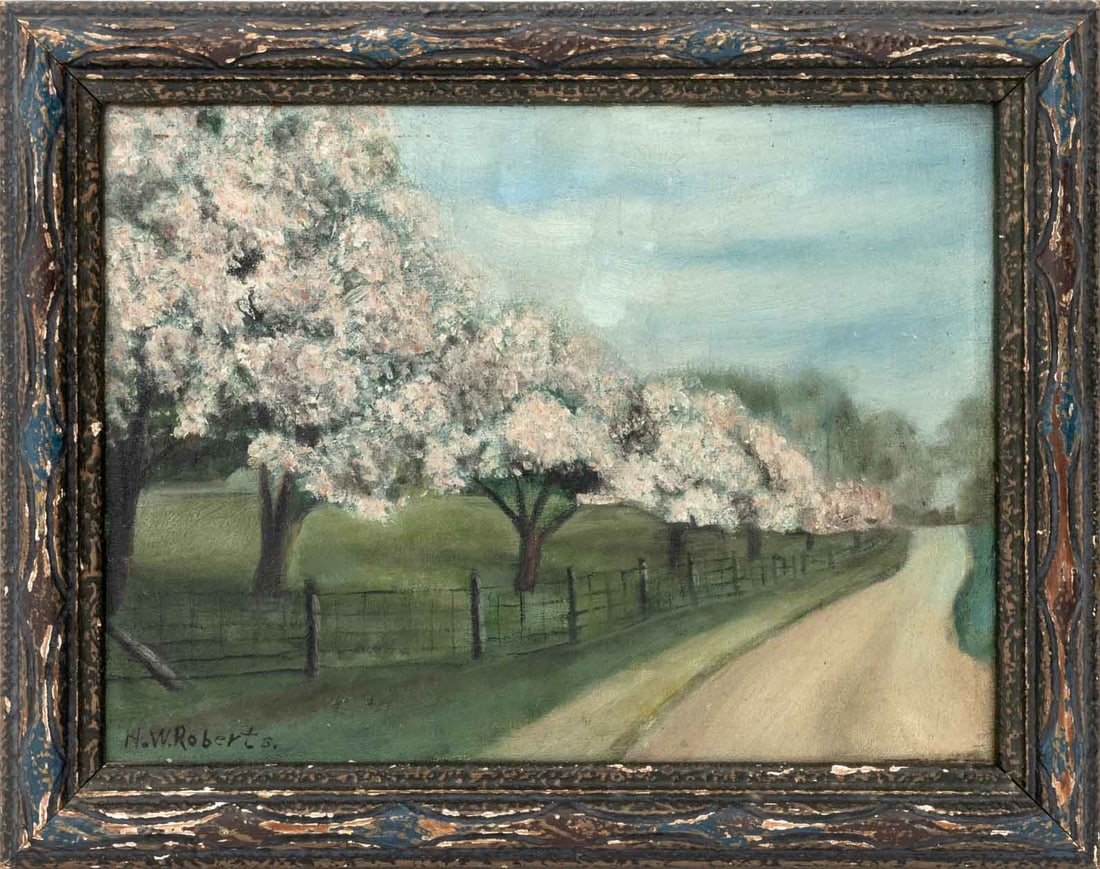 H.W. Roberts Spring Blossoms Oil on Canvas (1 of 7)