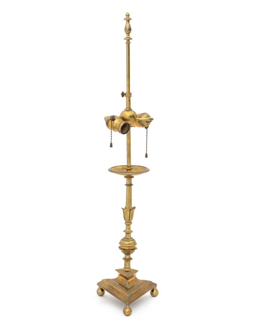 Regency Style Brass Candlestick Mounted as a Lamp (1 of 6)