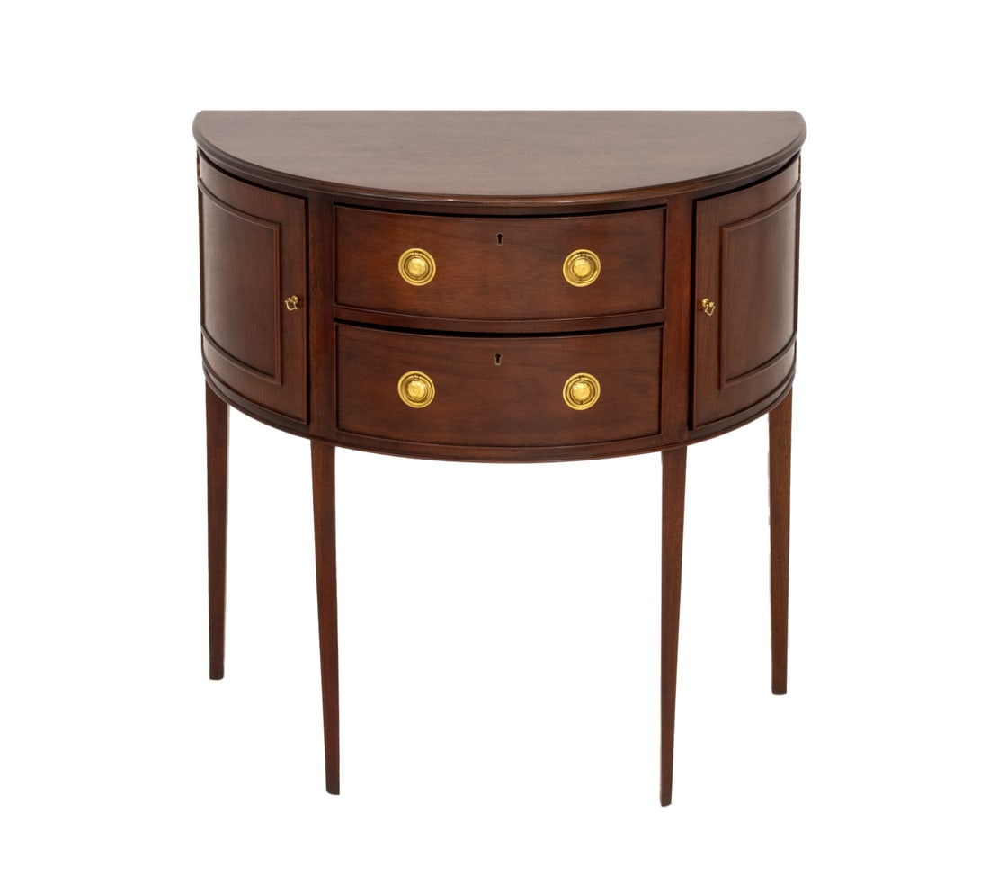 Baker Furniture Mahogany Demilune Console Table (1 of 8)