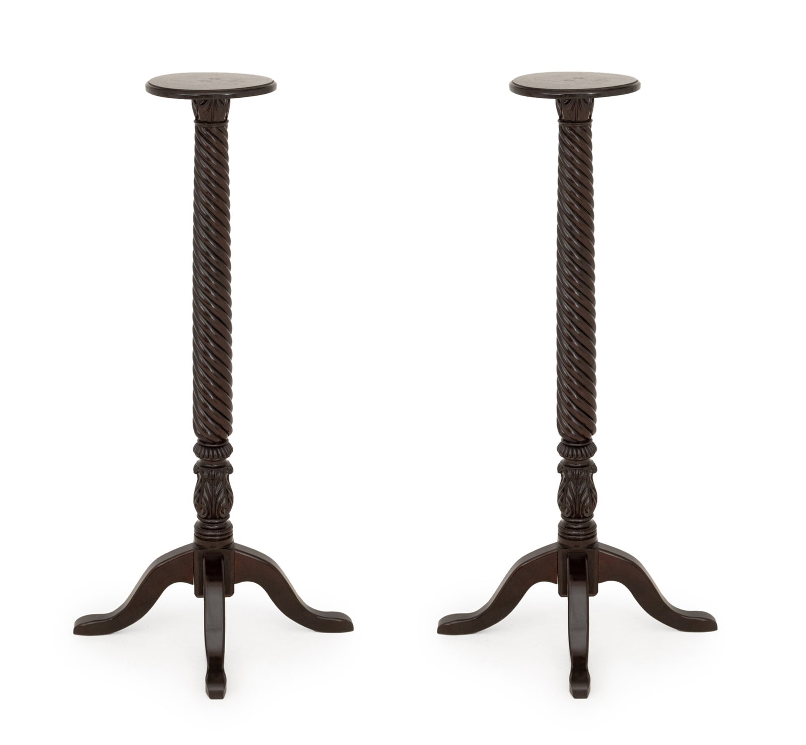 Victorian Style Ebonized Twist Form Stands, Pair (1 of 7)