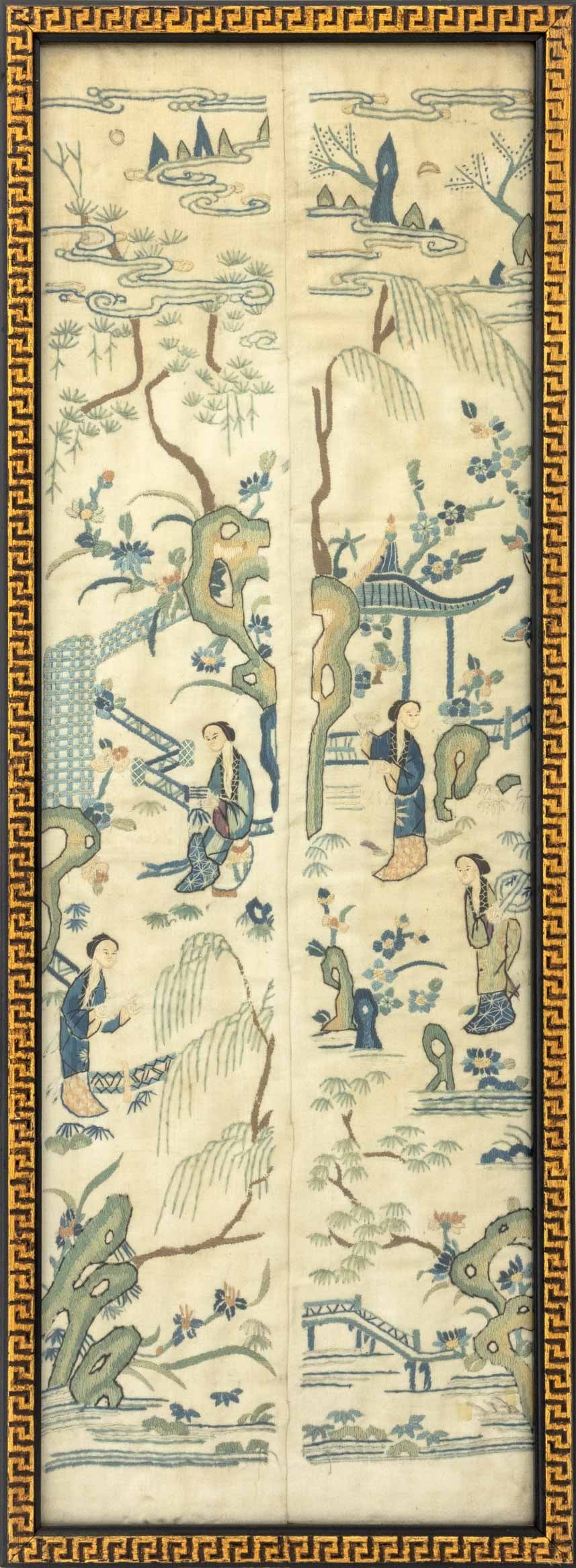 Chinese School Figural Landscape Silk Embroidery (1 of 6)