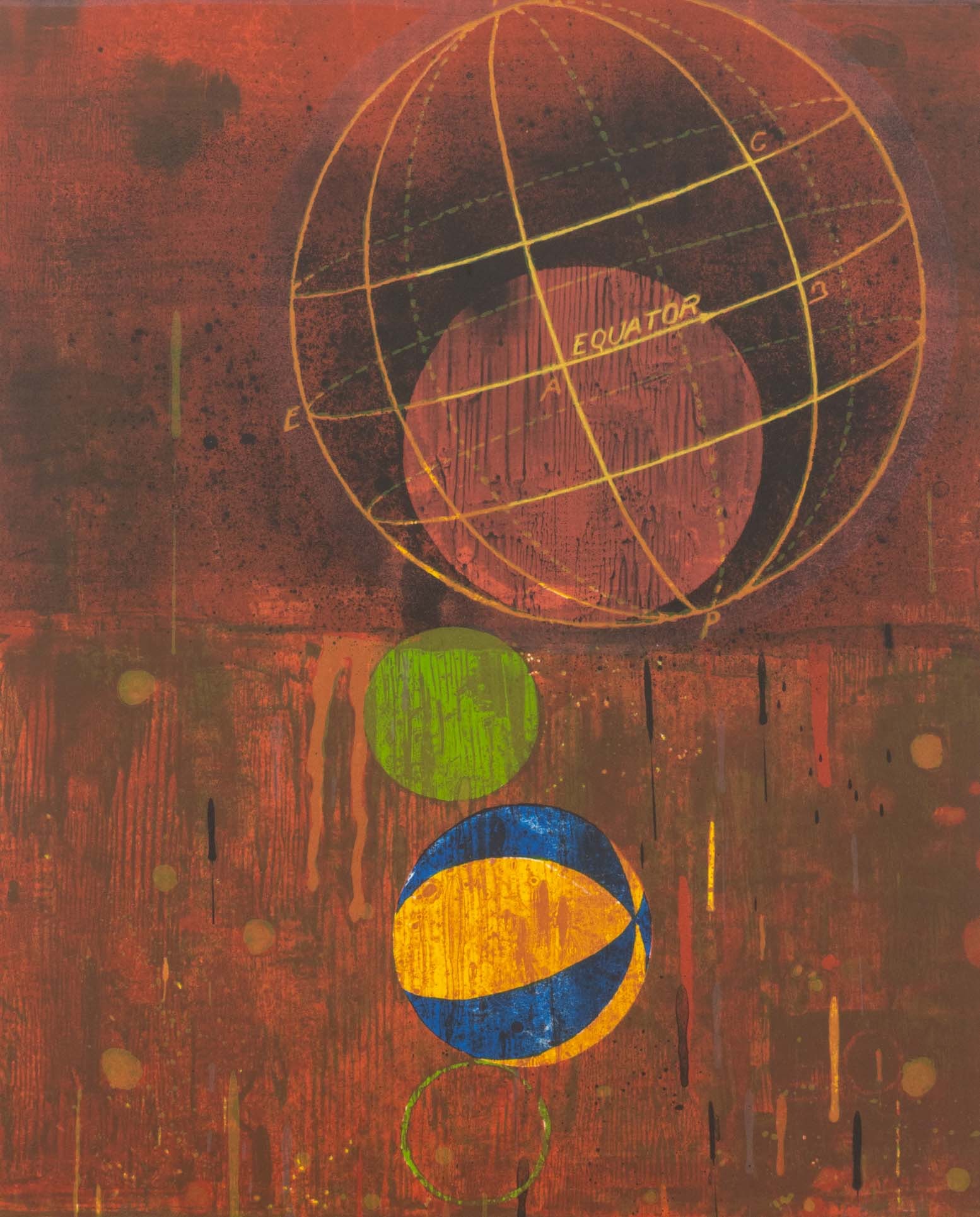 Larry Brown Abstract Composition Monoprints, 2 - 12