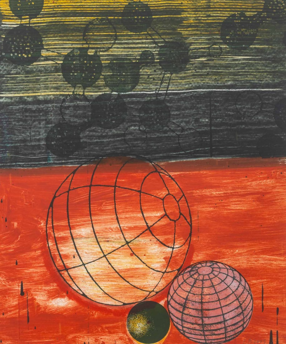 Larry Brown Abstract Composition Monoprints, 2 - 3